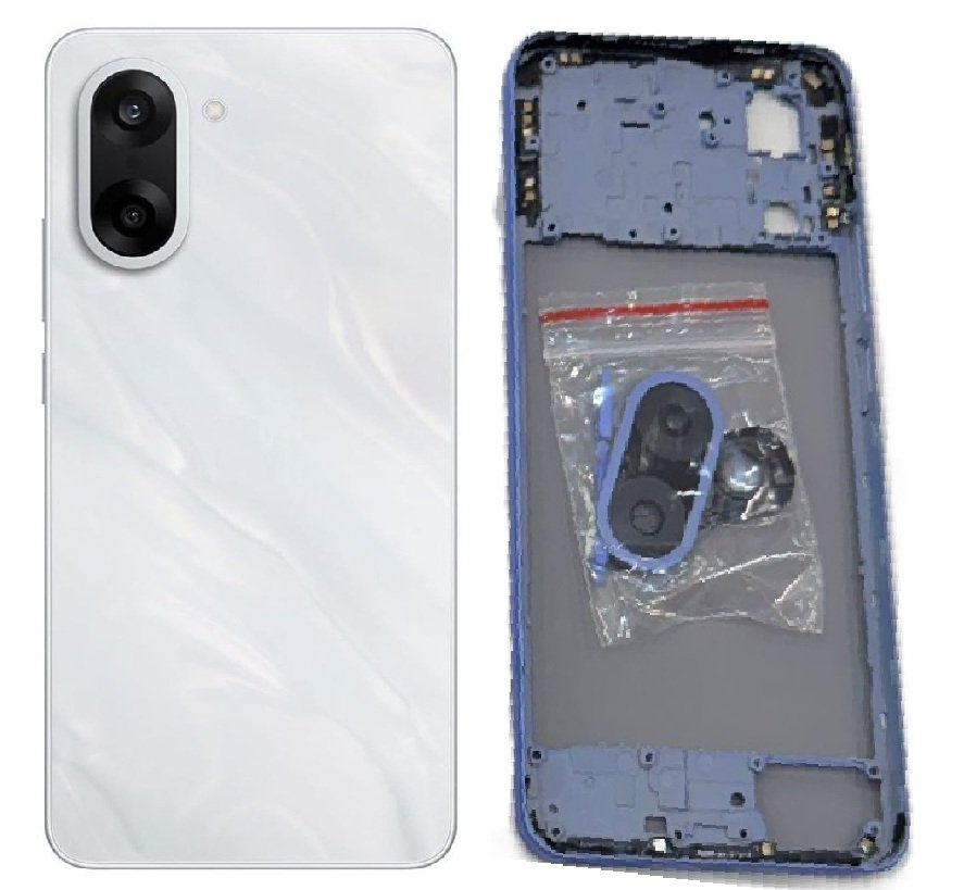Compatible Replacement OnePlus Nord CE5 5G Full Body Housing Replacement Back Frame Middle Chassis with Side Keys – Black, White & Blue Color: WHITE